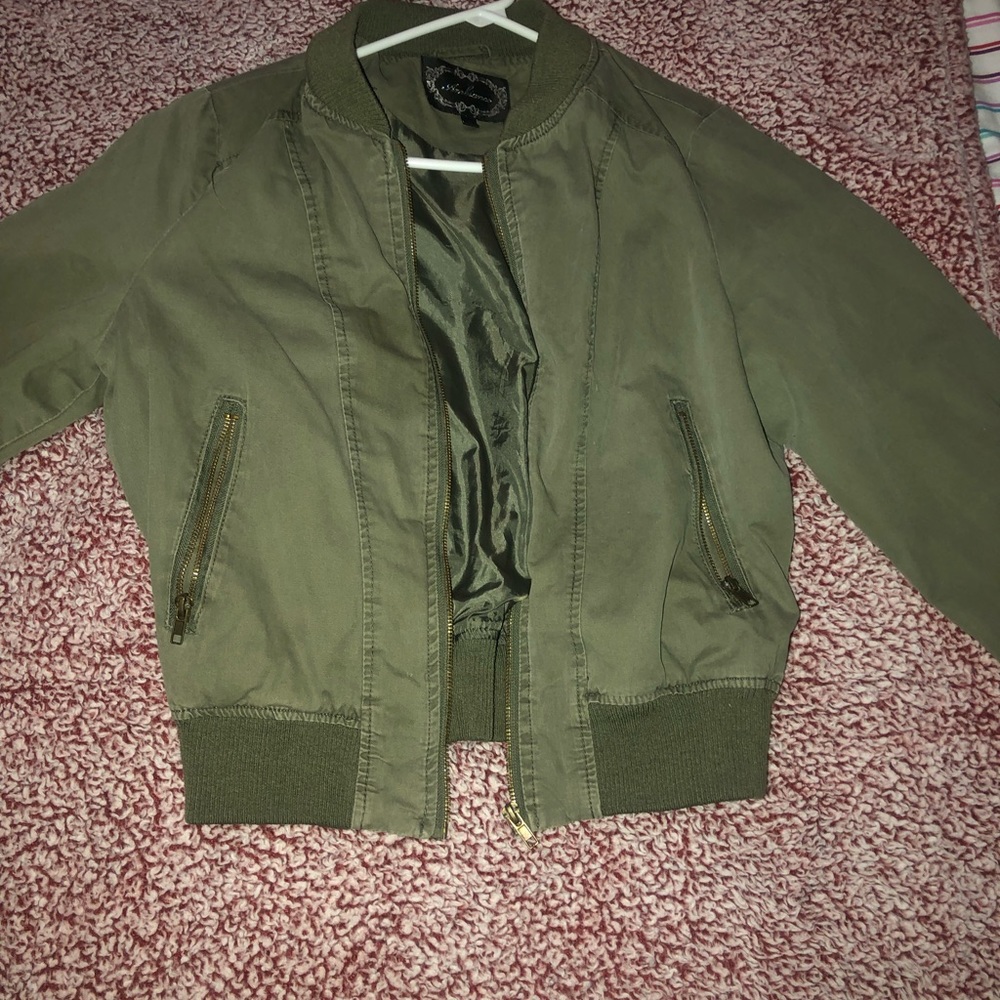 Green bomber jacket